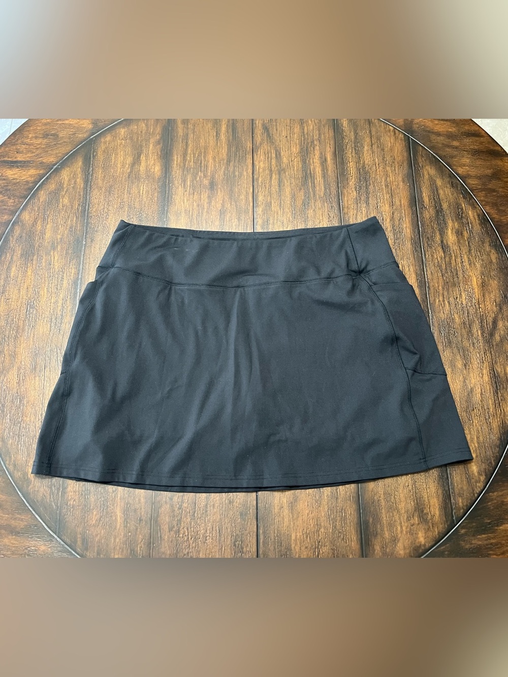 Lands' End Skort Women’s Plus Sz 1X Black Athletic Built-In Shorts Pockets